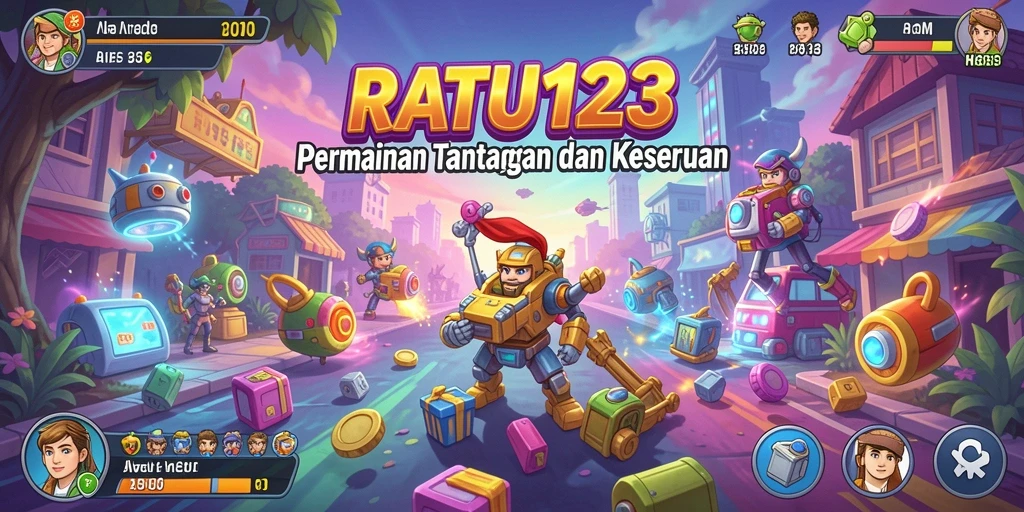 Tampilan gameplay menantang dari RATU123 yang seru dan penuh aksi.