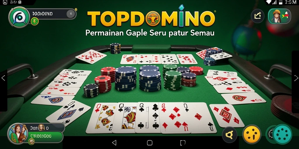 Tampilan gameplay Gaple yang mendebarkan dan seru.