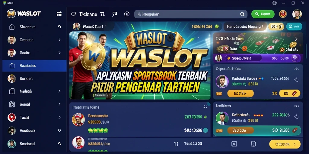 Tampilan antarmuka WASLOT saat melakukan taruhan olahraga.